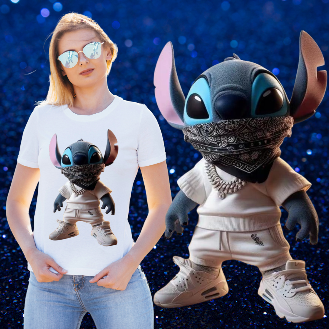 Camiseta Stitch Hiphop | Diseño Personalizado y Urbano