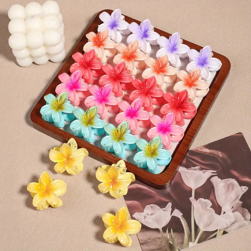 6 pinzas de Pelo Mujer Flor - Flores Hawaiana- Accesorios para el Pelo